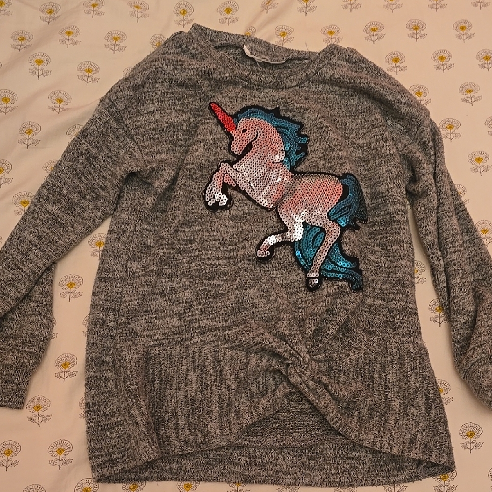 Gray Unicorn Sweater